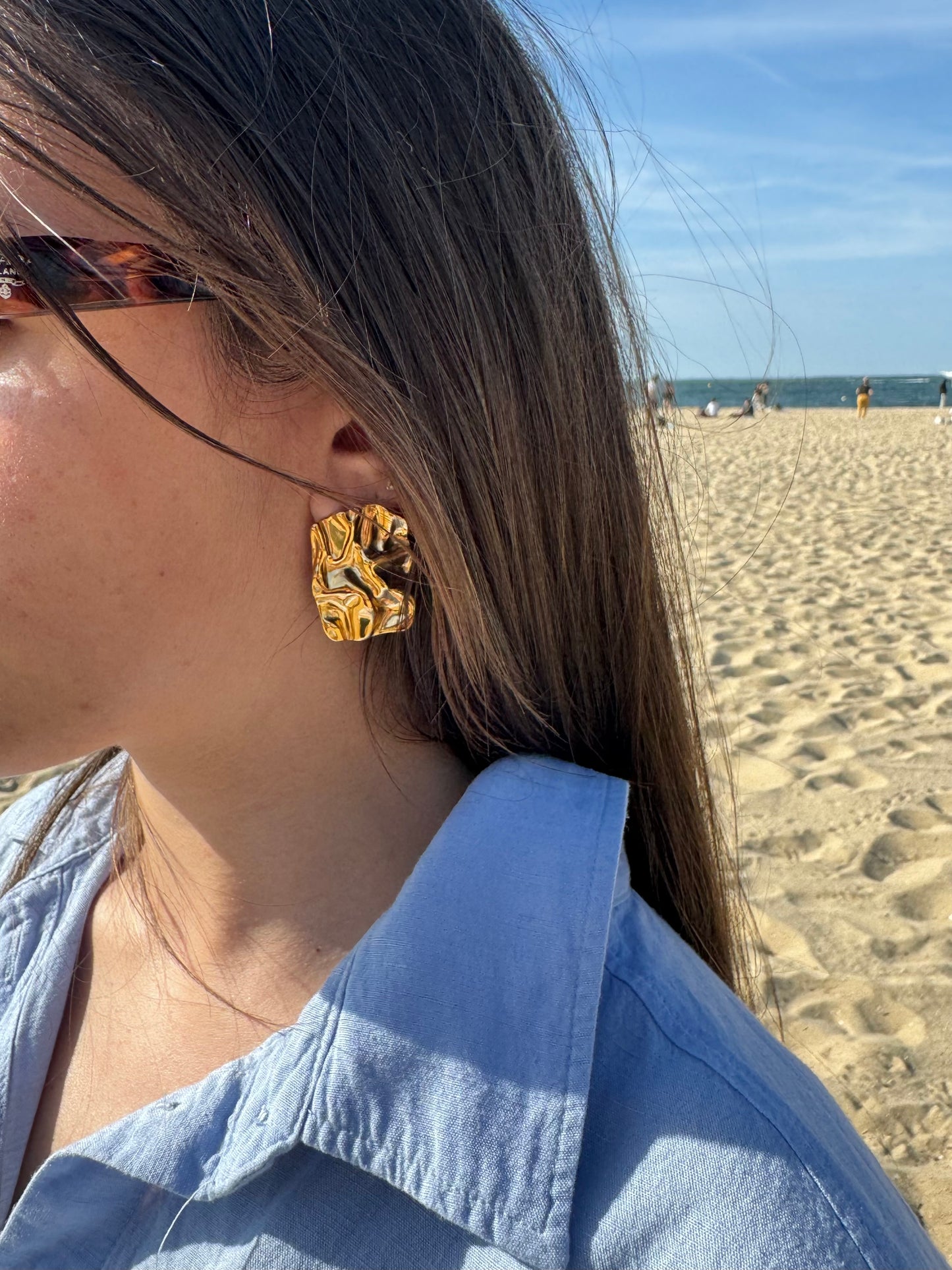 Hammered earrings